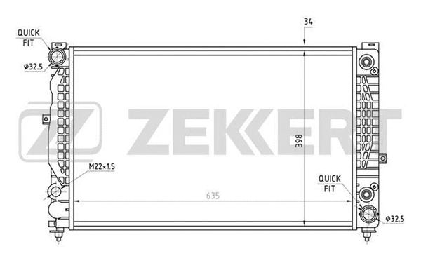 Radiator, engine cooling (MK-1067)