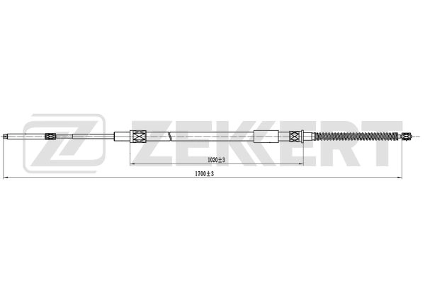 Cable Pull, parking brake (BZ-1349)
