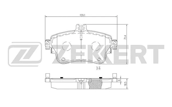 Brake Pad Set, disc brake (BS-2073)