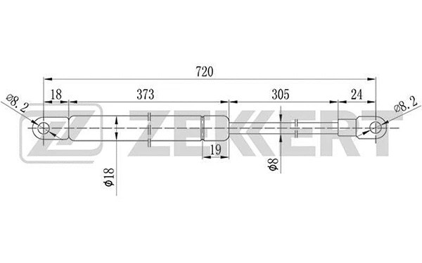 Gas Spring, bonnet (GF-1404)