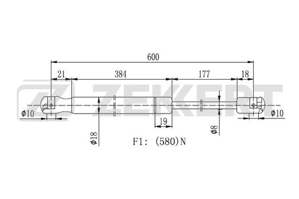 Gas Spring, boot/cargo area (GF-2415)