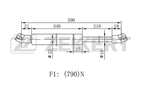 Gas Spring, boot/cargo area (GF-1408)
