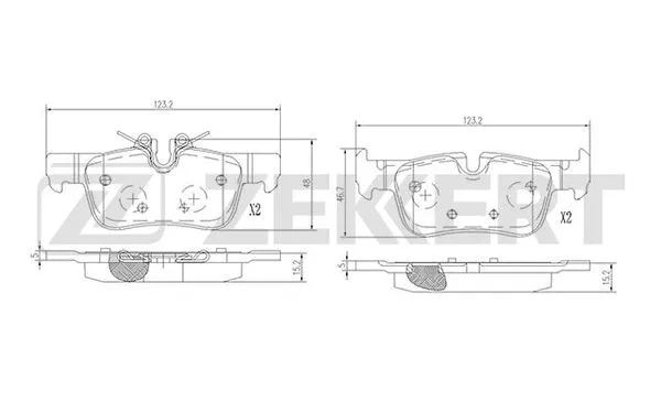 Brake Pad Set, disc brake (BS-1695)