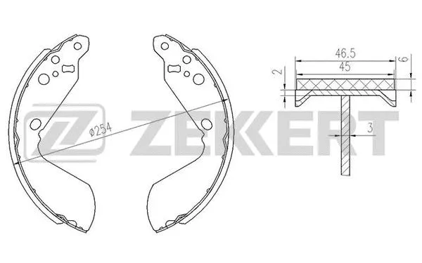 Brake Shoe Set (BK-4150)
