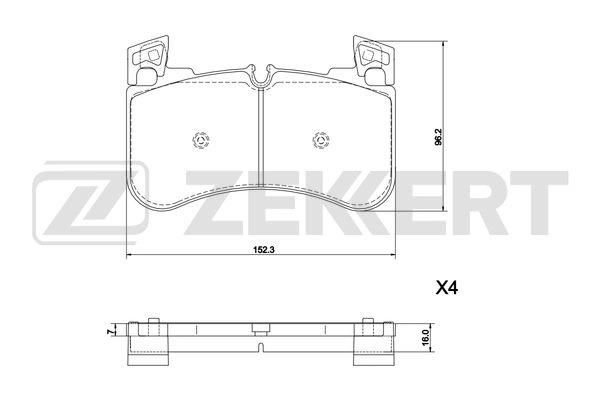 Brake Pad Set, disc brake (BS-1312)