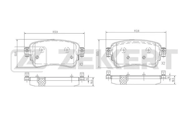 Brake Pad Set, disc brake (BS-1699)