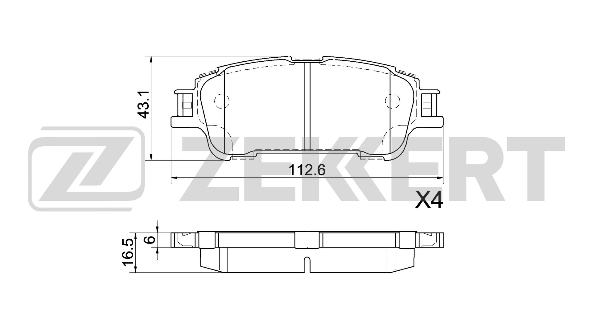 Brake Pad Set, disc brake (BS-1059)