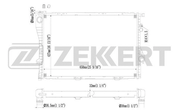 Radiator, engine cooling (MK-1071)