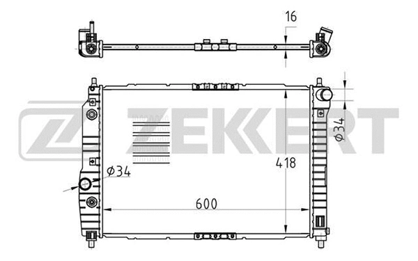 Radiator, engine cooling (MK-1027)