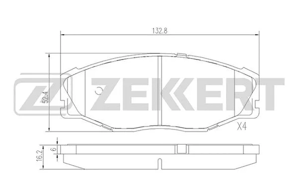 Brake Pad Set, disc brake (BS-2085)