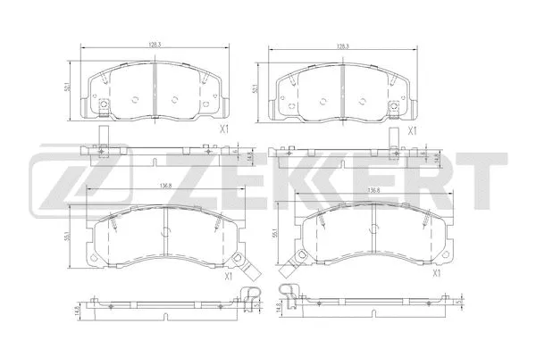 Brake Pad Set, disc brake (BS-3052)