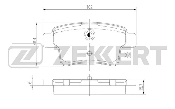 Brake Pad Set, disc brake (BS-2824)