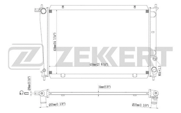 Radiator, engine cooling (MK-1227)