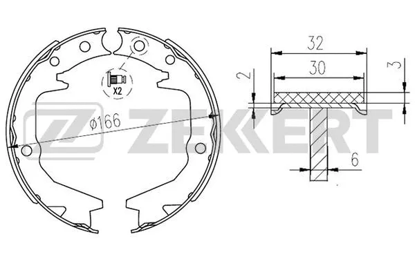 Brake Shoe Set, parking brake