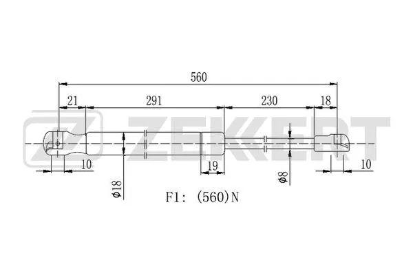 Gas Spring, boot/cargo area (GF-2322)