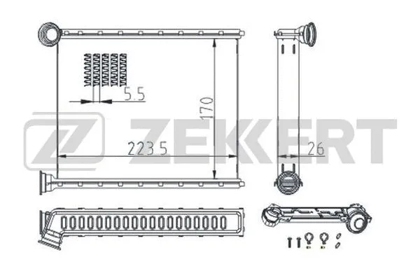 Heat Exchanger, interior heating (MK-5114)
