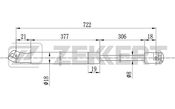 Gas Spring, bonnet (GF-1120)
