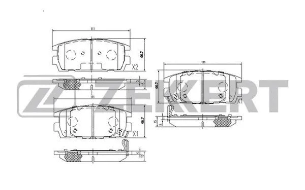 Brake Pad Set, disc brake (BS-1937)