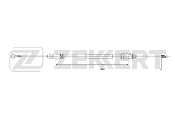 Cable Pull, parking brake (BZ-1149)
