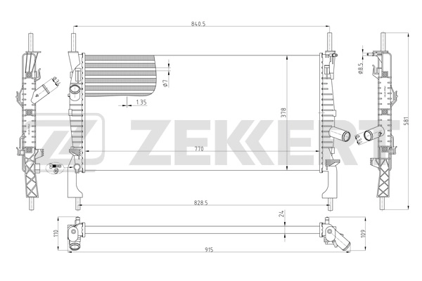 Radiator, engine cooling (MK-1040)