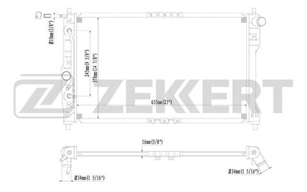 Radiator, engine cooling (MK-1383)