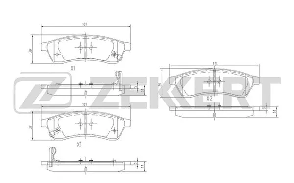 Brake Pad Set, disc brake (BS-1314)