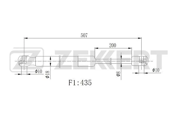 Gas Spring, boot/cargo area (GF-2508)