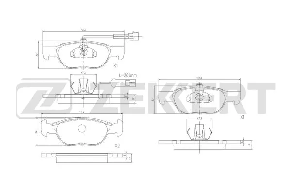 Brake Pad Set, disc brake (BS-3033)