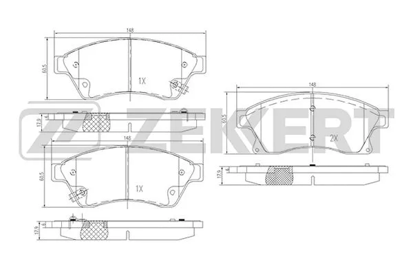 Brake Pad Set, disc brake (BS-1301)