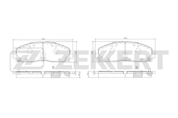 Brake Pad Set, disc brake (BS-1335)