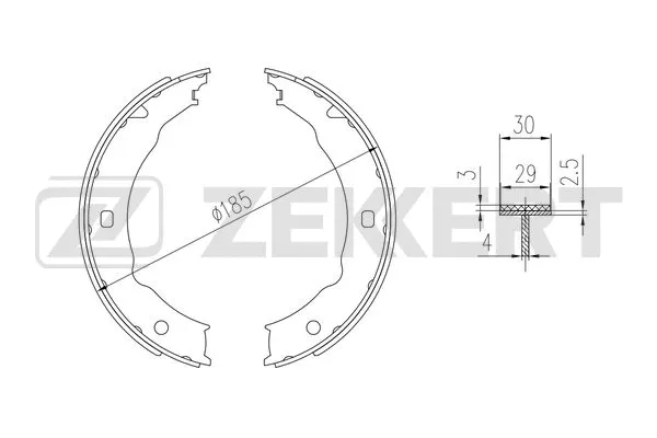 Brake Shoe Set, parking brake