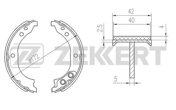 Brake Shoe Set, parking brake
