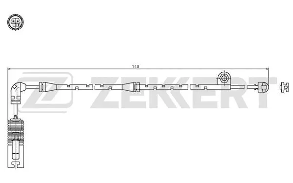 Warning Contact, brake pad wear (BS-8048)