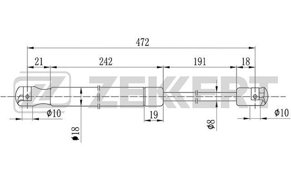 Gas Spring, boot/cargo area (GF-1114)