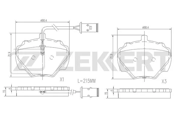 Brake Pad Set, disc brake (BS-1830)