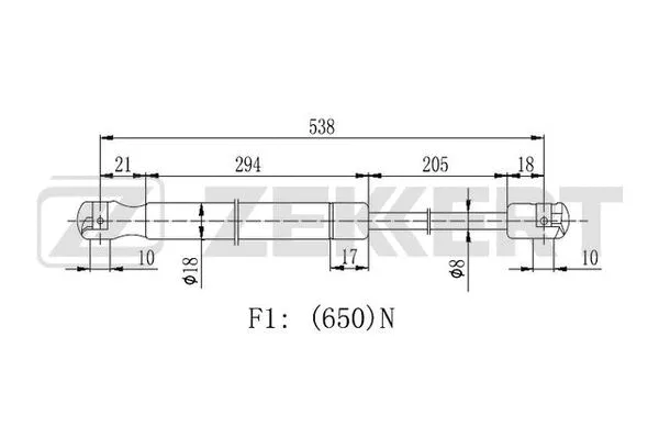 Gas Spring, boot/cargo area (GF-2273)