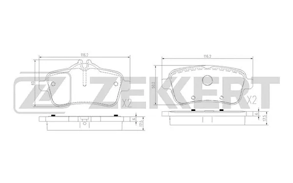 Brake Pad Set, disc brake (BS-1964)