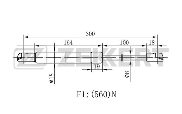 Gas Spring, boot/cargo area (GF-1718)