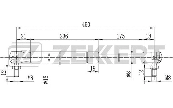 Gas Spring, boot/cargo area (GF-2100)