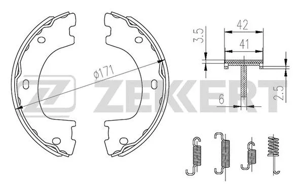 Brake Shoe Set, parking brake