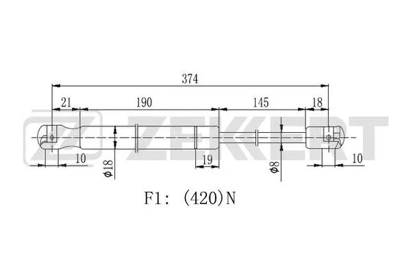 Gas Spring, boot/cargo area (GF-2264)