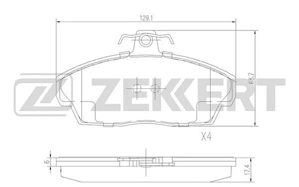 Brake Pad Set, disc brake (BS-2386)