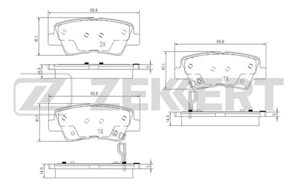 Brake Pad Set, disc brake (BS-1781)