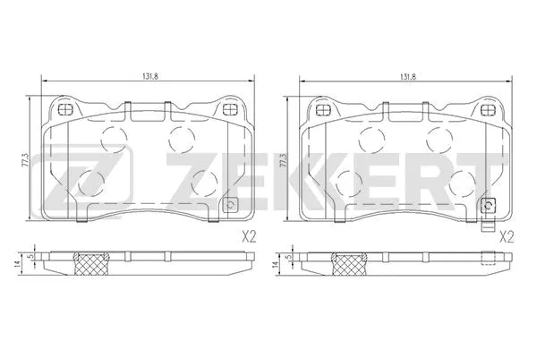 Brake Pad Set, disc brake (BS-1509)