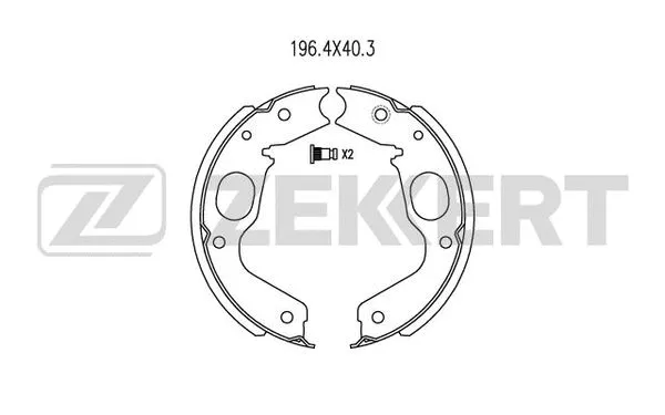 Brake Shoe Set, parking brake