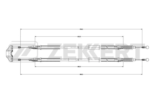 Cable Pull, parking brake (BZ-1254)