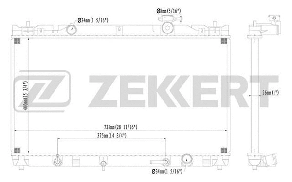 Radiator, engine cooling (MK-1164)