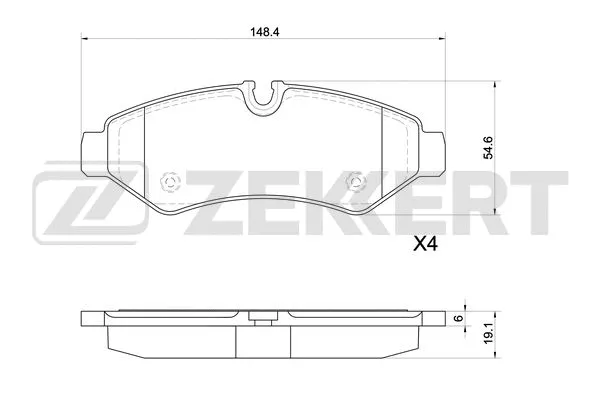 Brake Pad Set, disc brake (BS-1129)