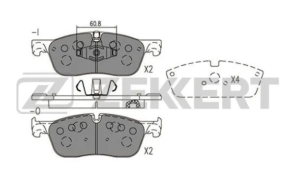Brake Pad Set, disc brake (BS-1418)
