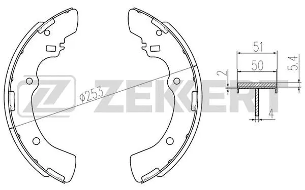 Brake Shoe Set (BK-4175)